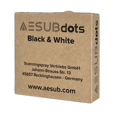 AESUBdots Black & White Reference Targets — 6mm (Roll of 3000)