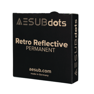 AESUBdots Retro Permanent Reference Targets — 3mm (Roll of 3000)