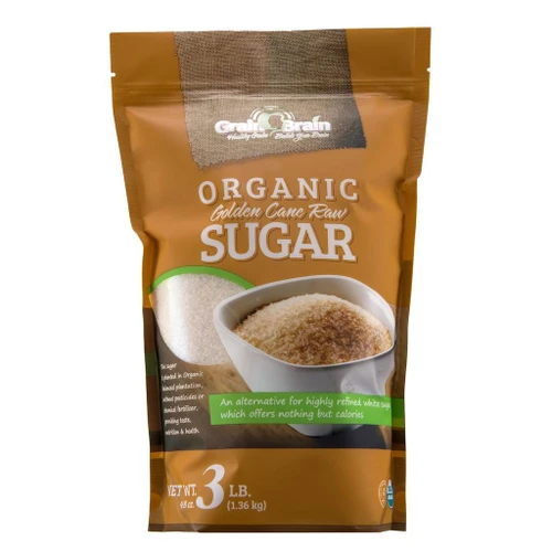 Grain Brain Organic Golden Cane Raw Sugar, 3 lbs. 