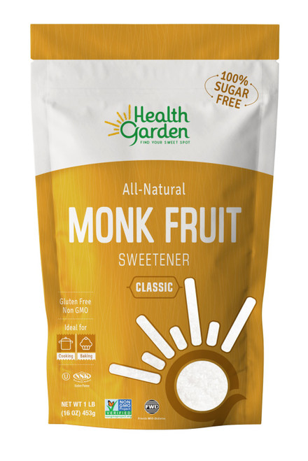 Health Garden Monk Fruit Sweetener, 1 lb. (Case of 12)