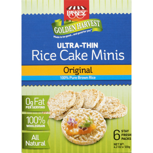 Paskesz Golden Harvest Rice Cake Minis Original, 4.2 oz.