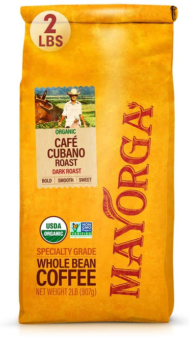 Mayorga Organic Coffee Bean Cafe Cubano, 32 oz.