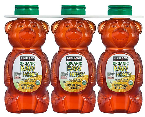 Kirkland Organic Raw Honey Bears, 24 oz.