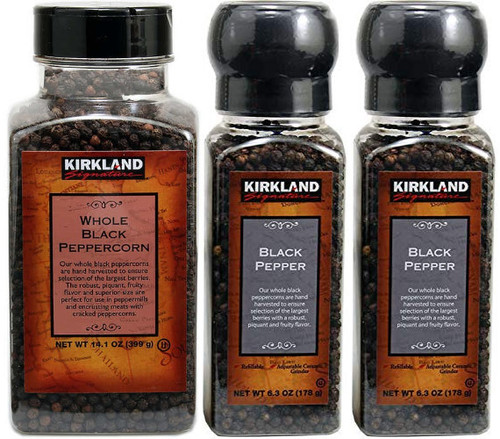 Kirkland Whole Peppercorn with Grinders and Refill Gift Set 