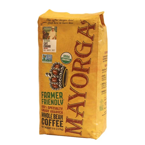 Mayorga Organic Coffee Bean Cafe Cubano, 5 lb
