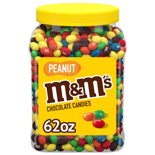  M&M's Peanut Chocolate M&M Candy, 62 oz. 