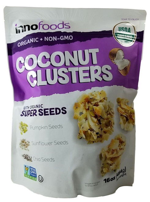 InnoFoods Organic Coconut Clusters, 16 oz