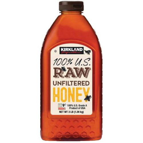 Kirkland Signature Raw Unfiltered Honey, 100% U.S. Sourced, Grade A, True Source Certified, Kosher, 48 oz