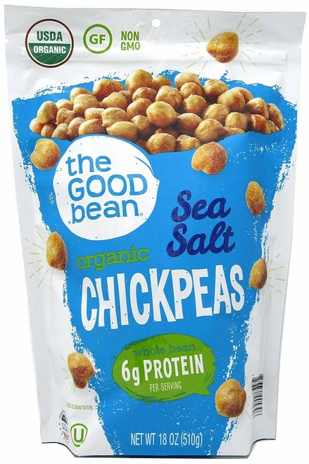 The Good Bean Organic Chickpeas Sea Salt, 18 oz.