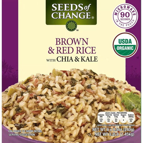 Seeds of Change Organic Brown & Red Rice with Chia and Kale, 3.2 lbs