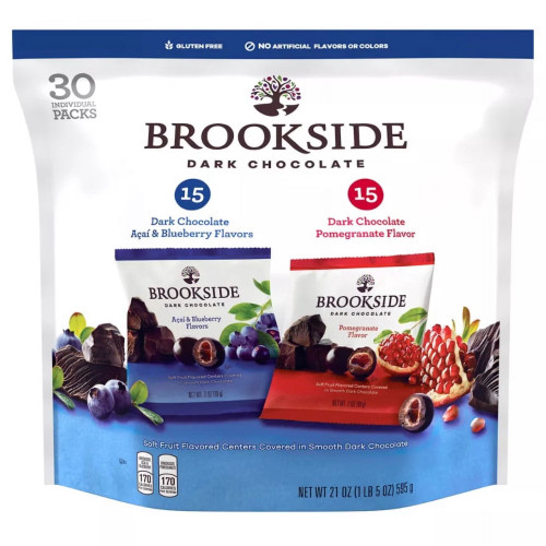 Brookside Dark Chocolate Variety Pack, 30 Pack