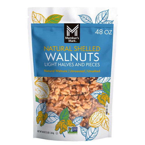Member's Mark Natural Shelled Walnuts, 48 oz – front of package