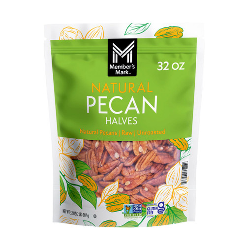 Member's Mark Natural Pecan Halves, 32 oz – front of package