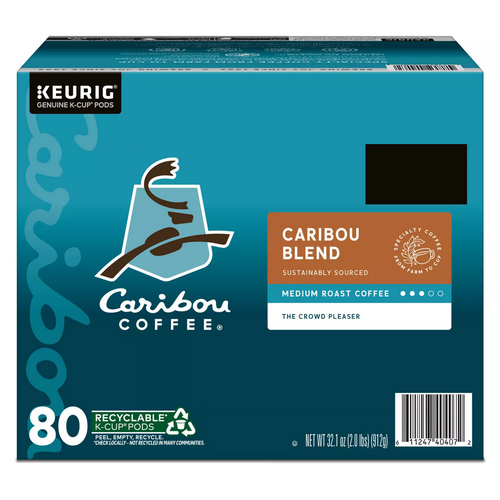 Caribou Coffee Caribou Blend Coffee Single Serve K-Cup Coffee Pods, 80 ct. 