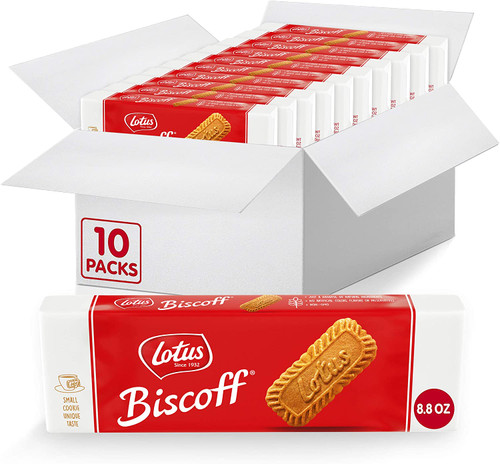 Lotus Biscoff, European Biscuit Cookies, Non GMO, Vegan, 8.8 Ounce (10 Pack)