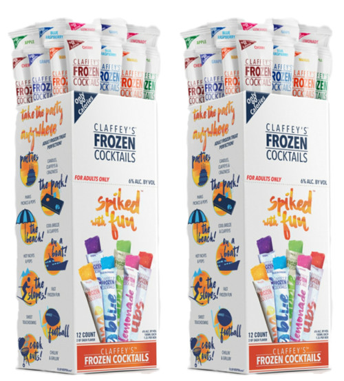 Claffey's Frozen Cocktails Freezer Pops Variety Pack, 2 oz (24 Count)
