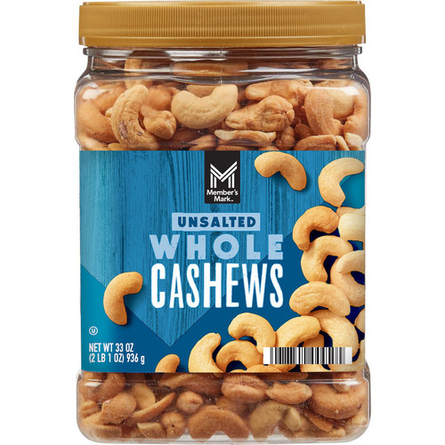 Member's Mark Unsalted Whole Cashews, 33 oz – front of package