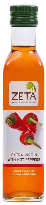 Zeta Extra Virgin Olive Oil Spicy Chili Flavored, 8.45 fl oz. 
