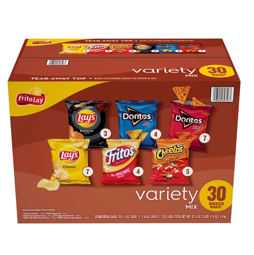 Frito-Lay Big Grab Mix Chips and Snacks Variety Pack, 30 pk 
