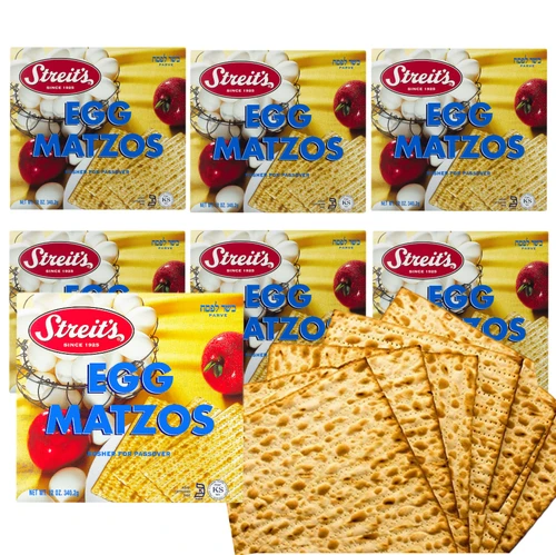 Streit's Egg Matzos for Passover Matza, 12 oz. (6 Pack)