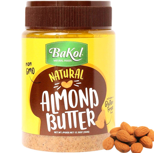Bakol Natural Almond Butter, Non-GMO, Gluten Free, 12.35