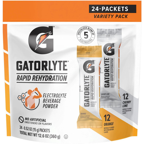 Gatorlyte Rapid Rehydration Electrolyte Powder, Orange and Cherry Lime
