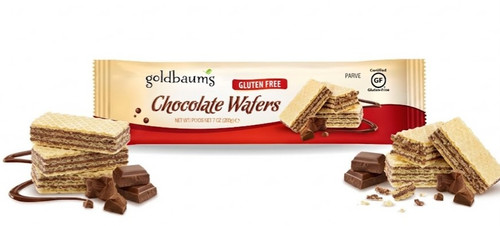 Goldbaum's Gluten Free Chocolate Wafers, Dark Chocolate Cream Filling, Dairy Free, Kosher for Passover, 7 oz