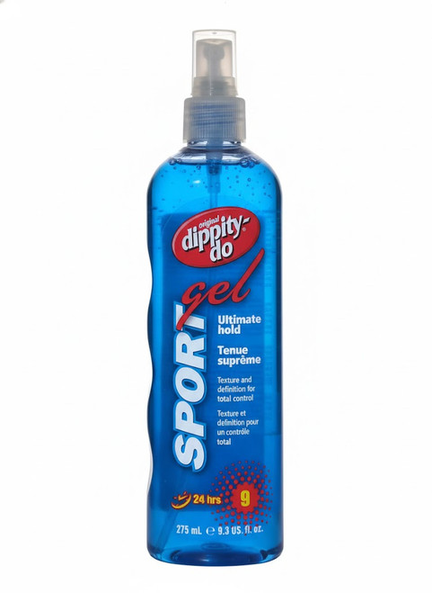 Dippity-do Sport Gel, Ultimate Hold Level 9 Hair Styling Gel, 24-Hour Control, Texture and Definition, 9.3 fl oz