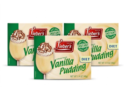 Lieber's Diet Instant Vanilla Pudding Mix, Kosher for Passover, Low Calorie, 1.4 oz (3 Pack)