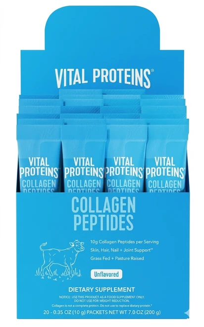 Vital Proteins Unflavored Collagen Peptides Powder Stick Packs (26 Count)