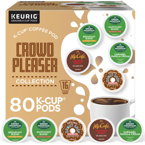 Crowd Pleaser Variety Pack Single-Serve Coffee Pods, Keurig Compatible – front of package