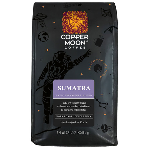 Copper Moon Coffee Sumatra Blend Dark Roast Whole Bean Coffee – front of package