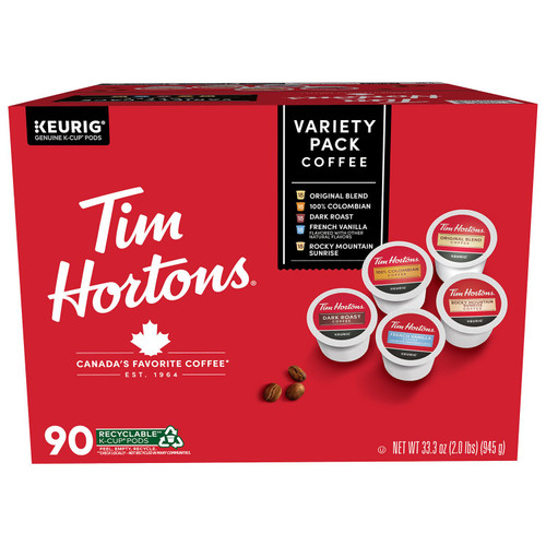 Tim Hortons K-Cup Coffee Pods Variety Pack, Keurig Compatible – front of package