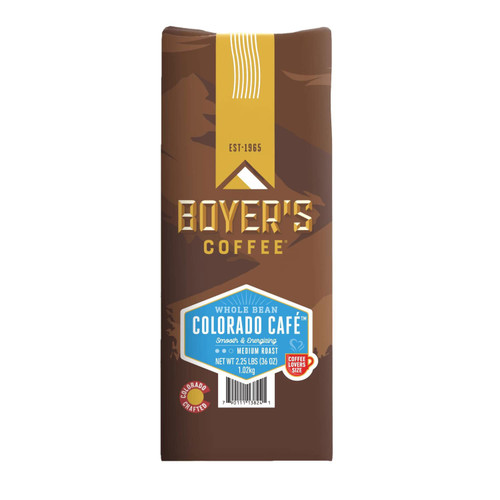 Boyer's Coffee Colorado Cafe Medium Whole Bean Coffee – front of package