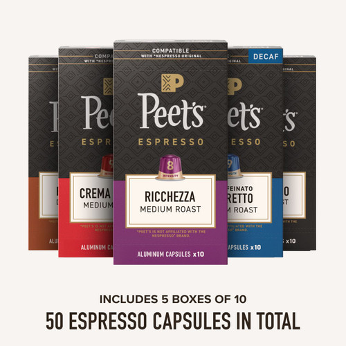 Peet's Coffee Espresso Capsules Variety Pack for Nespresso Original – front of package