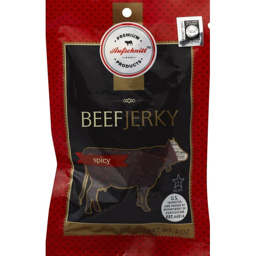 Aufschnitt Meats Spicy Beef Jerky, 2 oz - pack front