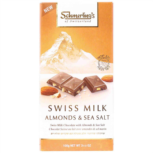 Schmerling's Swiss Milk Chocolate with Almonds & Sea Salt, 3.5 oz