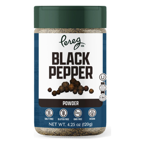 Pereg Kosher Black Pepper, Fine Ground, 4.2 oz