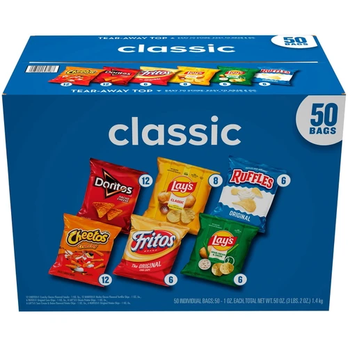 Frito-Lay Classic Mix Variety Pack Chips, 50 pk – front of package