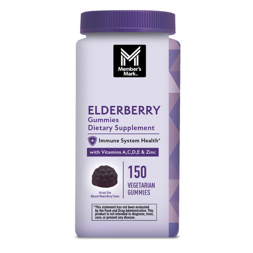 Member's Mark Elderberry Immune Health Gummies, 150 Count – front of package