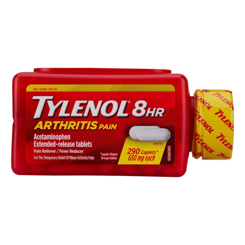 Tylenol 8 Hr Arthritis Pain Extended-Release Caplets, 650 mg Acetaminophen, 290 ct – front of package