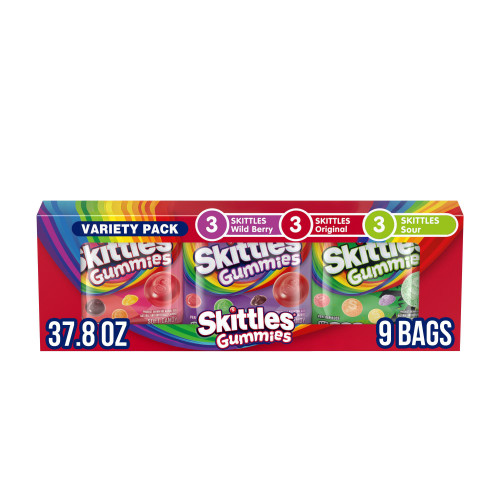Skittles Gummies Variety Pack Gummy Candy, 37.8 oz – front of package