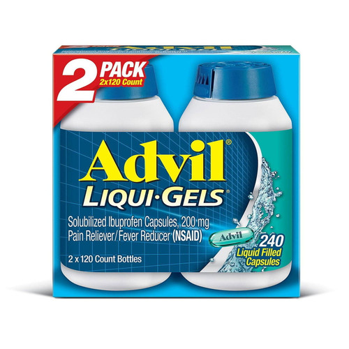 Advil Liqui-Gels, Ibuprofen 200 mg, 240 ct (2 x 120) – front of package