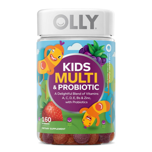 Olly Kids Multivitamin + Probiotic Gummy, Berry, 160 Count – front of package