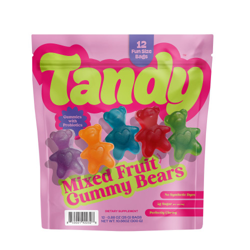 Tandy Belly Bears Gummy Candies with Probiotics, 0.88 oz., 12 ct – front of package
