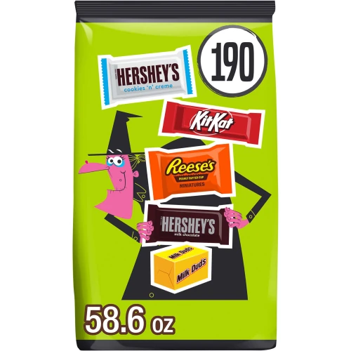Hershey's Halloween Miniatures Chocolate Candy, Variety Pack, 190 pcs – front of package