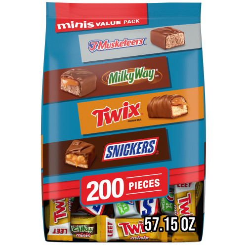 Mars Minis Chocolate Candy Bars, Variety Pack, 200 pcs – front of package