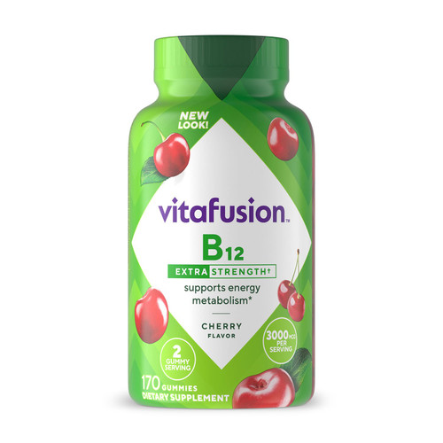 Vitafusion Extra Strength B12 Gummy Vitamins, 170 Count – front of package