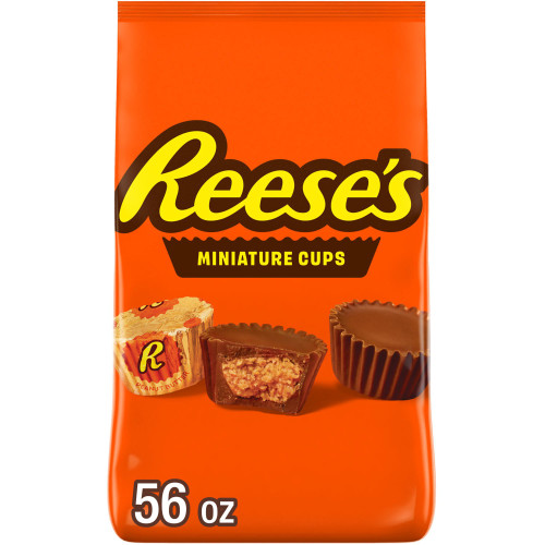 Reese's Miniatures Milk Chocolate Peanut Butter Cups Candy, 56 oz – front of package