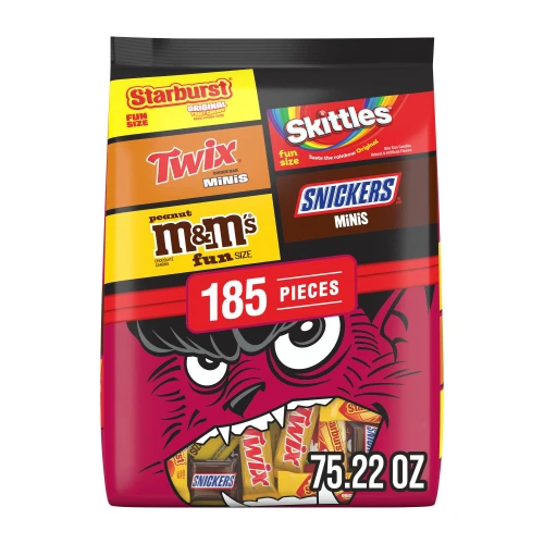 Mars Halloween Mini & Fun Size Candy, Variety Pack, 185 pcs – front of package